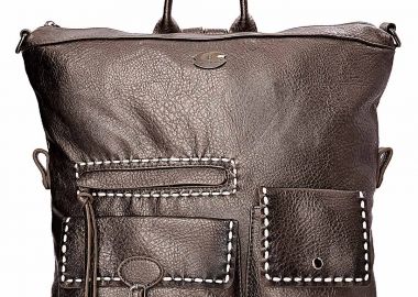 σακίδιο πλάτης τεχνόδερμα Duval ασημί - Bag to Bag - 