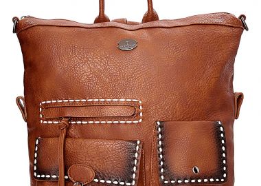 σακίδιο πλάτης τεχνόδερμα Duval κάμελ - Bag to Bag - 