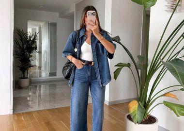 SALDA γυναικείο denim μπλε jean με ίσιο μπατζάκι - SOU - 