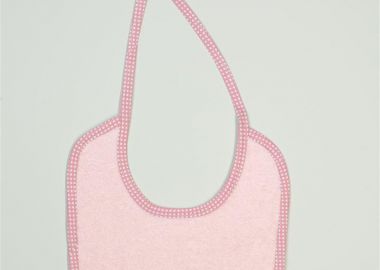 Σαλιάρα Βαμβακερή Με Κέντημα Baby Bear 162 25x25εκ. Ροζ DimCol - DimCol - 