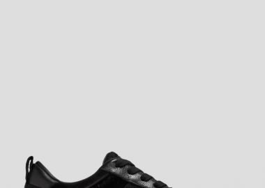 SALVATORE FERRAGAMO Ανδρικό Μαύρο Dennis Jacquard Sneakers - SALVATORE FERRAGAMO - 