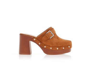 Σαμπό mules με αγκράφα και τρουκς ΚΑΜΕΛ - Tsoukalas - 