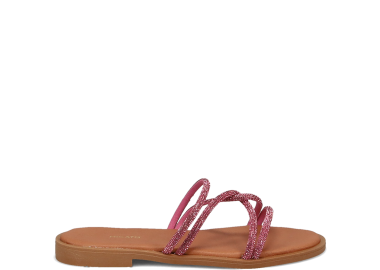 Σανδάλι με φούξια στρας - MIGATO - 