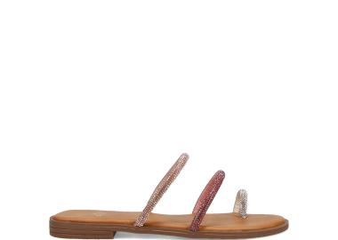 Σανδάλι με ροζ στρας - CAMILLE - 