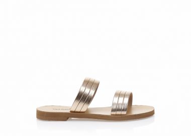 Σανδάλια χειροποίητα δερματίνη μπρονζέ ΧΑΛΚΟΣ - Tsoukalas - 