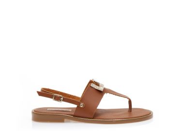 Σανδάλια χειροποίητα ταμπά δερματίνη με αγκράφα στη φάσα και τρουκς στη σόλα ΤΑΜΠΑ - Tsoukalas - 