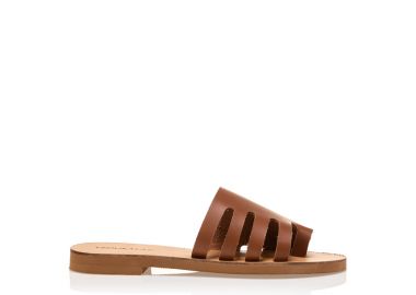 Σανδάλια χειροποίητα ταμπά δερματίνη με ιδιαίτερο σχέδιο στη φάσα ΤΑΜΠΑ - Tsoukalas - 