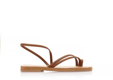 Σανδάλια χειροποίητα ταμπα δερματίνη με λουράκια και μπεζ πάτο ΤΑΜΠΑ - Tsoukalas - 
