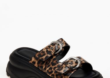 Σανδάλια chunky με αγκράφες - Λεοπάρ - Issue - 