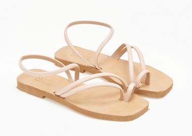 Σανδάλια ελληνικής κατασκευής με λουράκια - Ροζ - Issue - 