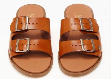 Σανδάλια ελληνικής κατασκευής με ρυθμιζόμενα ζωνάκια - Ταμπά - Issue - 