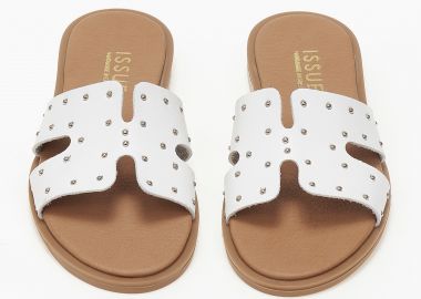 Σανδάλια Ελληνικής κατασκευής με τρουκς - Λευκό - Issue - 