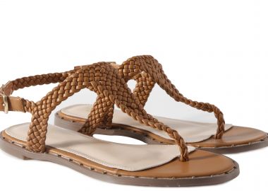 Σανδάλια Feng Shoe Sandal Flat M26-151-12-TAN Γυναικείο - Feng Shoe - 