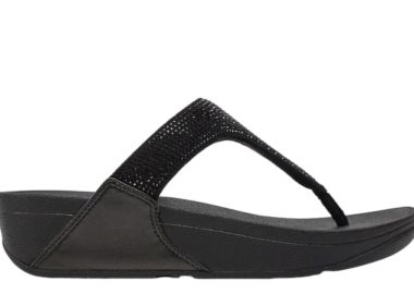 Σανδάλια Fitflop Lulu Toe Post Με Στρας EC5-090-ALL BLACK Γυναικείο - Fitflop - 