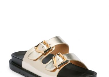 Σανδάλια flatform με αγκράφες - Χρυσό - Issue - 