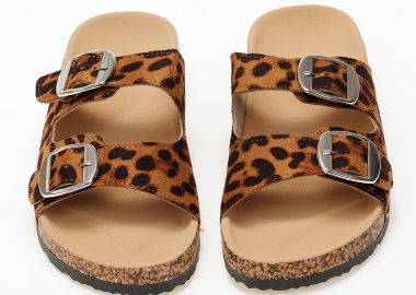 Σανδάλια flatform με αγκράφες - Λεοπάρ - Issue - 