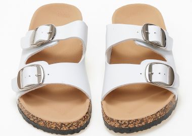 Σανδάλια flatform με αγκράφες - Λευκό - Issue - 