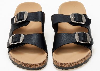 Σανδάλια flatform με αγκράφες - Μαύρο - Issue - 