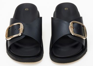 Σανδάλια flatform με αγκράφες - Μαύρο - Issue - 