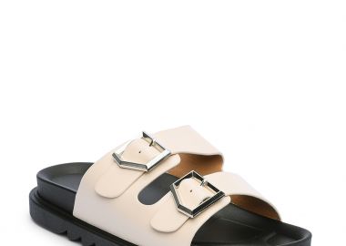 Σανδάλια flatform με αγκράφες - Μπεζ - Issue - 