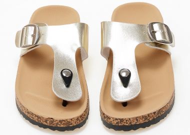 Σανδάλια flatform με δίχαλο - Χρυσό - Issue - 