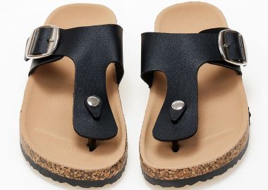 Σανδάλια flatform με δίχαλο - Μαύρο - Issue - 