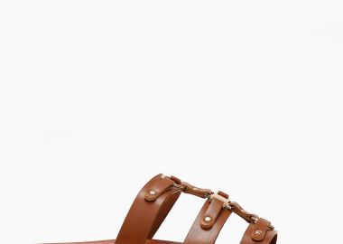 Σανδάλια flatform με μεταλλικές λεπτομέρειες - Κάμελ - Issue - 