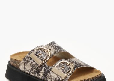 Σανδάλια flatform με ψηλή σόλα και αγκράφες - Snake - Issue - 