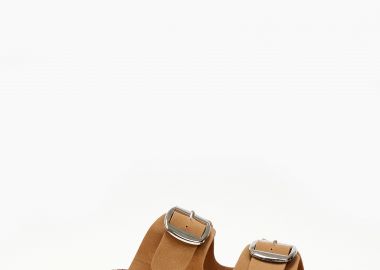 Σανδάλια flatform με ρυθμιζόμενα λουράκια - Κάμελ - Issue - 