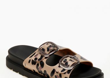 Σανδάλια flatform με ρυθμιζόμενα λουράκια - Λεοπάρ - Issue - 
