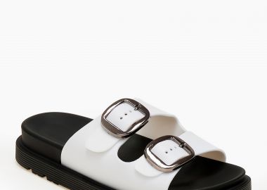 Σανδάλια flatform με ρυθμιζόμενα λουράκια - Λευκό - Issue - 