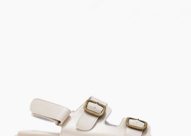 Σανδάλια flatform με ρυθμιζόμενα ζωνάκια - Μπεζ - Issue - 