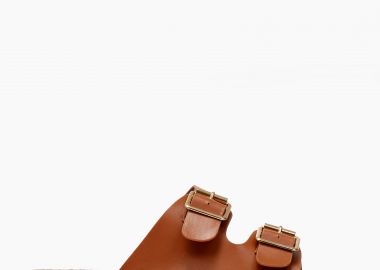 Σανδάλια flatform με ρυθμιζόμενες φάσες - Κάμελ - Issue - 