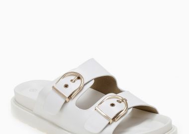 Σανδάλια flatform με ρυθμιζόμενες ζώνες και αγκράφες - Λευκό - Issue - 