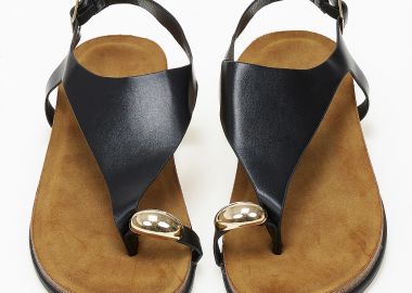 Σανδάλια flatform με toe ring - Μαύρο - Issue - 