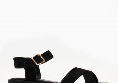 Σανδάλια flatform με τρακτερωτή σόλα - Μαύρο - Issue - 