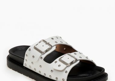 Σανδάλια flatform με τρουκς και στρας - Λευκό - Issue - 