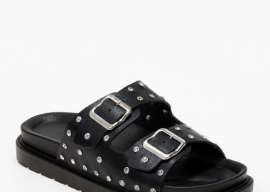 Σανδάλια flatform με τρουκς και στρας - Μαύρο - Issue - 