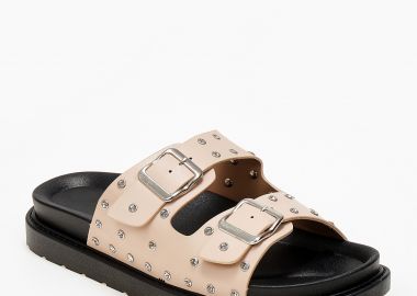 Σανδάλια flatform με τρουκς και στρας - Nude - Issue - 