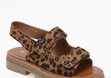 Σανδάλια flatform με τρουκς και τρακτερωτή σόλα - Λεοπάρ - Issue - 