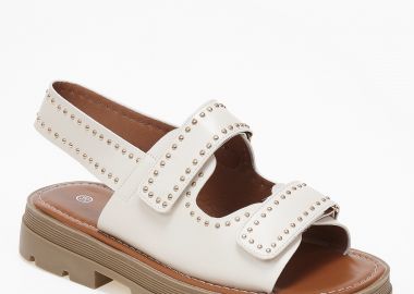 Σανδάλια flatform με τρουκς και τρακτερωτή σόλα - Μπεζ - Issue - 