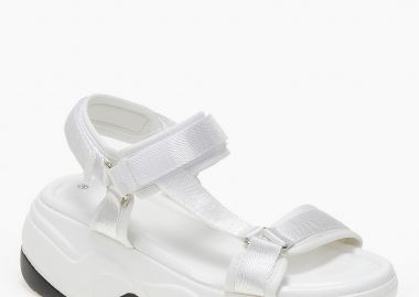 Σανδάλια flatform με velcro - Λευκό - Issue - 