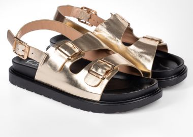 Σανδάλια flatform με ζωνάκια - Χρυσό - Issue - 