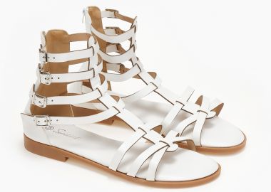Σανδάλια Gladiator με Τόκες - Λευκό - Issue - 