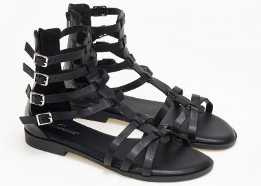 Σανδάλια Gladiator με Τόκες - Μαύρο - Issue - 