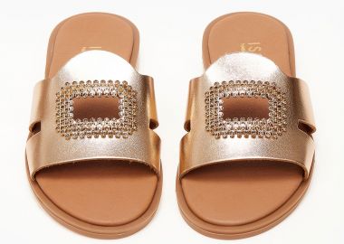 Σανδάλια handmade in Greece με αγκράφα - Χαλκός - Issue - 