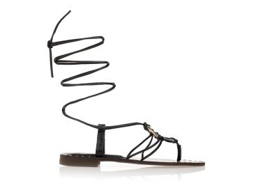 Σανδάλια μαύρα με αγκράφα και λουράκια ΜΑΥΡΟ - Tsoukalas - 