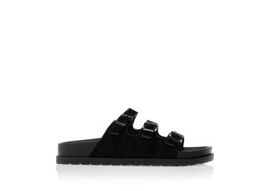 Σανδάλια μαύρα με τόκες ΜΑΥΡΟ - Tsoukalas - 