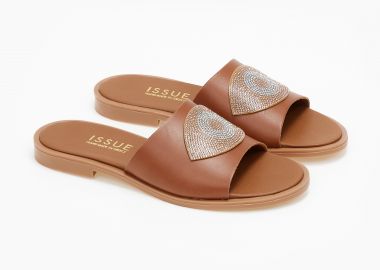 Σανδάλια με διακοσμητικό σχέδιο strass - Ταμπά - Issue - 