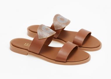 Σανδάλια με διακοσμητικό σχέδιο strass - Ταμπά - Issue - 